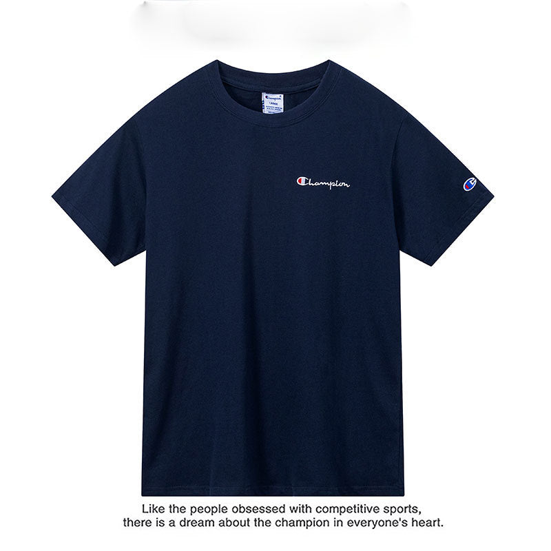 Unisex Loose Fit Embroidered Cotton Short-Sleeve T-Shirt - Premium Minimalist Streetwear Top
