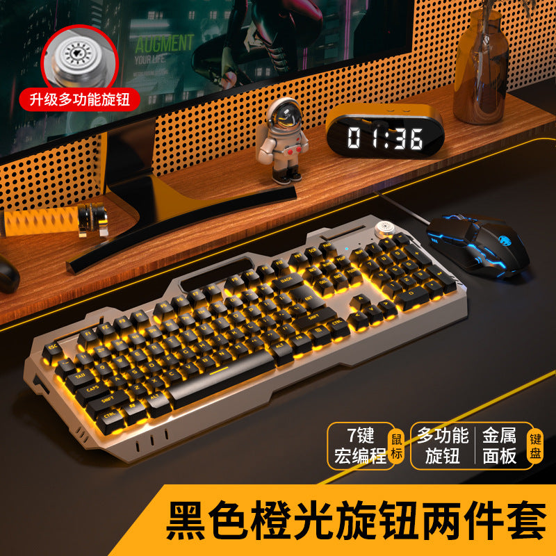 GX80 Tactile Mechanical Feel Keyboard Mouse Headset Combo - Wired E-Sports Gaming Set