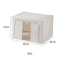 Tianshan Cotton & Linen PP Board Storage Box - Large Capacity Folding Fabric Organizer