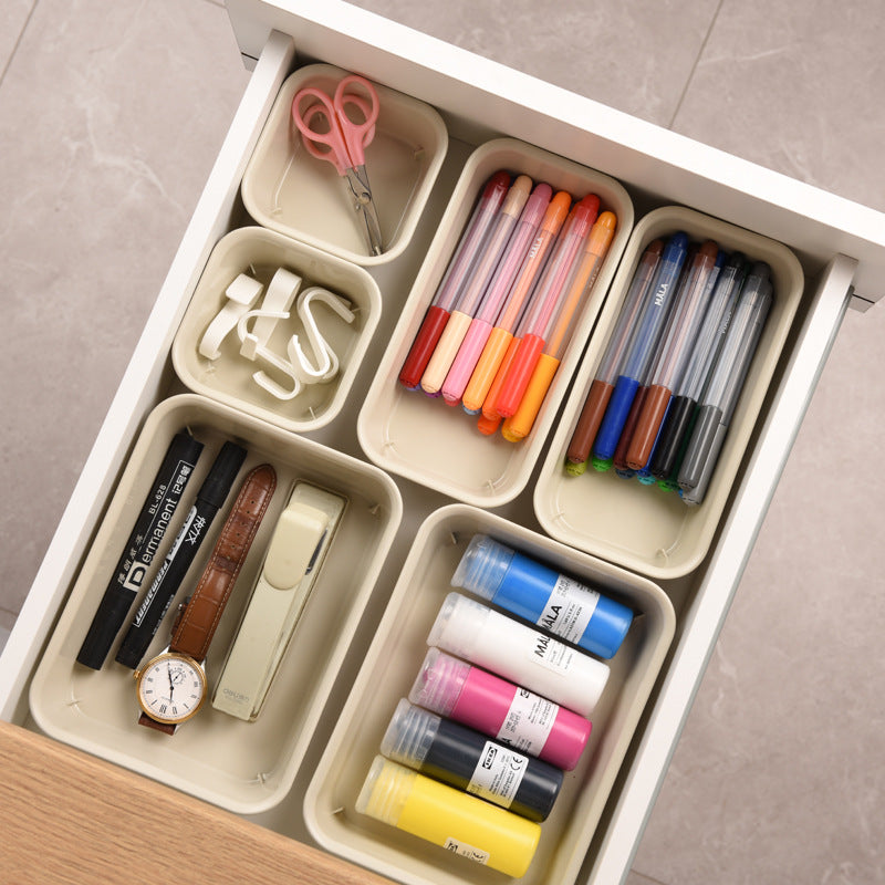 Desktop Storage Organizer Box - Cosmetic & Snack Compartment Basket