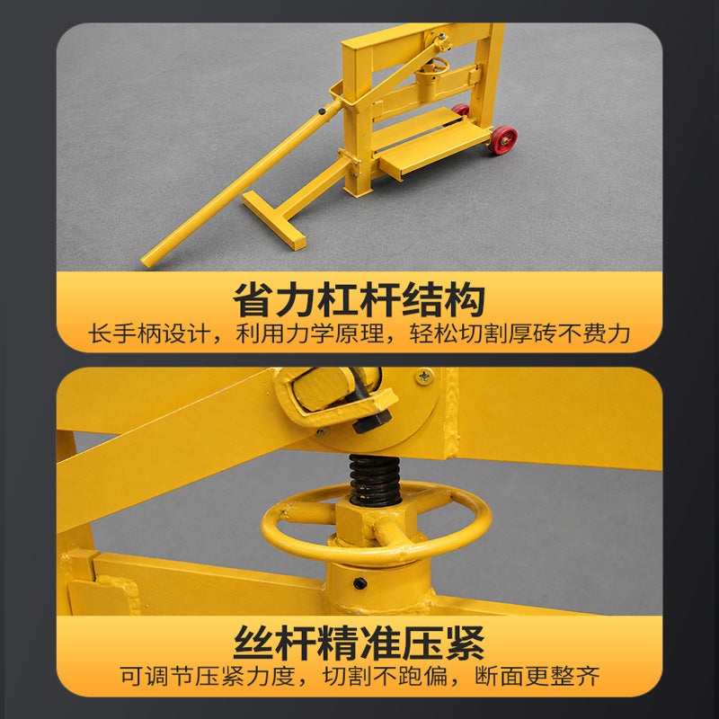 Small manual brick cutting machine, masonry, and construction site can be used for manual cutting and cutting of aerated bricks