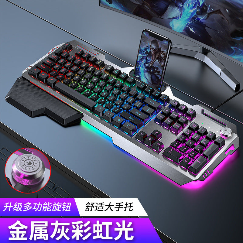 GX80 Tactile Mechanical Feel Keyboard Mouse Headset Combo - Wired E-Sports Gaming Set
