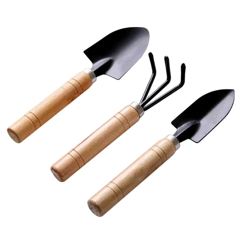 3-Piece Mini Potted Plant Tool Set - Compact Indoor Bonsai Soil Shovel & Trowel Kit