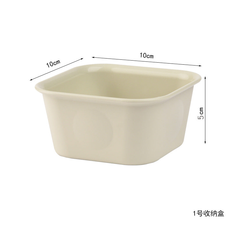 Desktop Storage Organizer Box - Cosmetic & Snack Compartment Basket