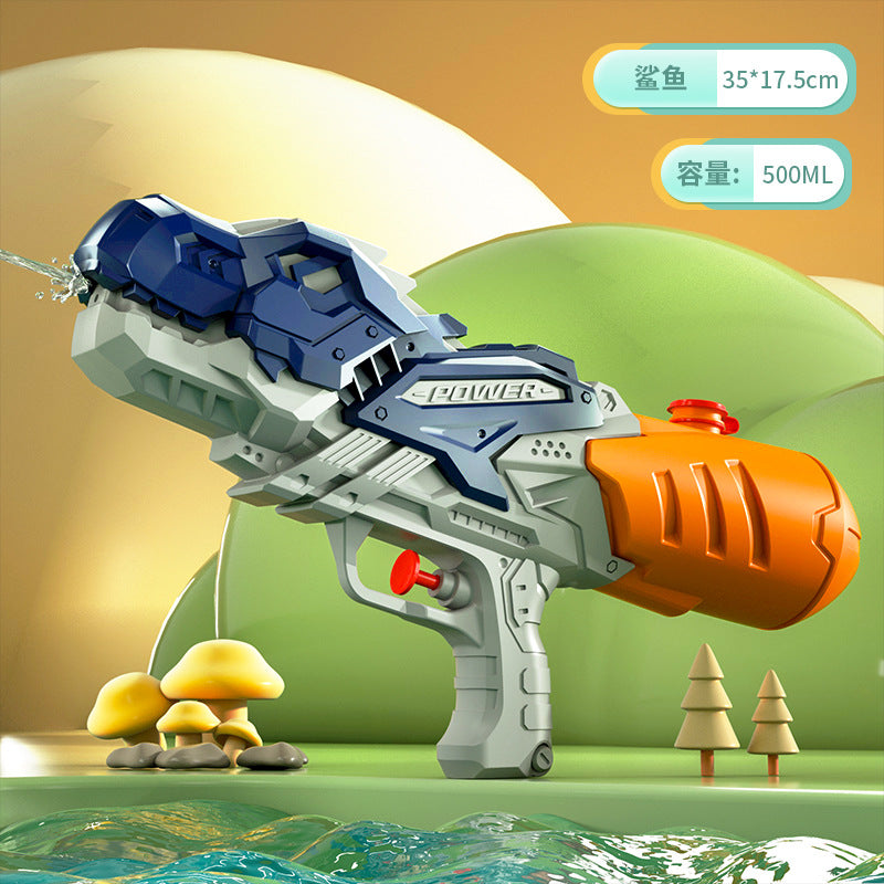 Double Nozzle Pull-Out Water Gun Toy - Cartoon Style Outdoor Water Play Kit