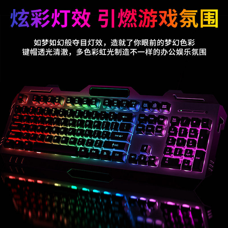 GX80 Tactile Mechanical Feel Keyboard Mouse Headset Combo - Wired E-Sports Gaming Set