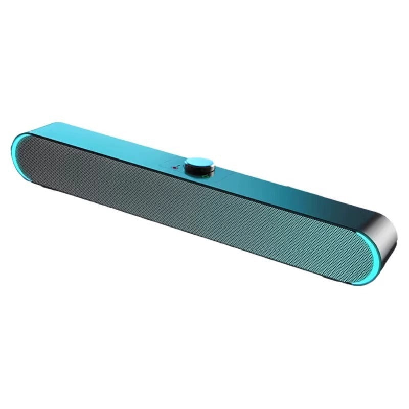 Wired & Bluetooth Desktop Subwoofer Speaker - Portable PC Soundbar with Microphone