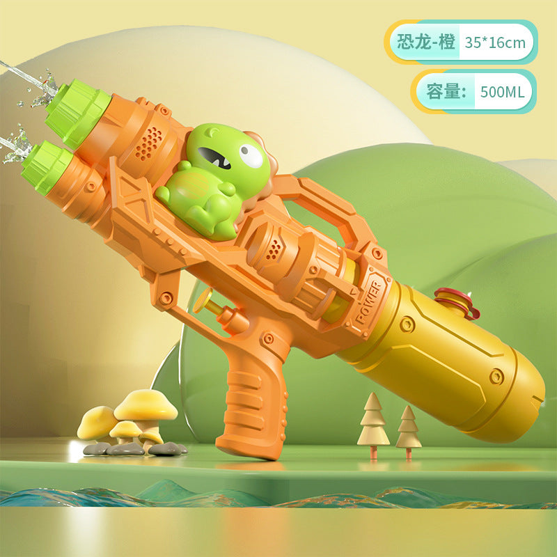 Double Nozzle Pull-Out Water Gun Toy - Cartoon Style Outdoor Water Play Kit
