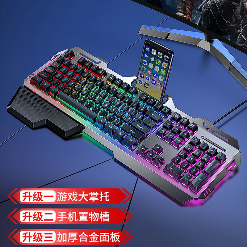 GX80 Tactile Mechanical Feel Keyboard Mouse Headset Combo - Wired E-Sports Gaming Set