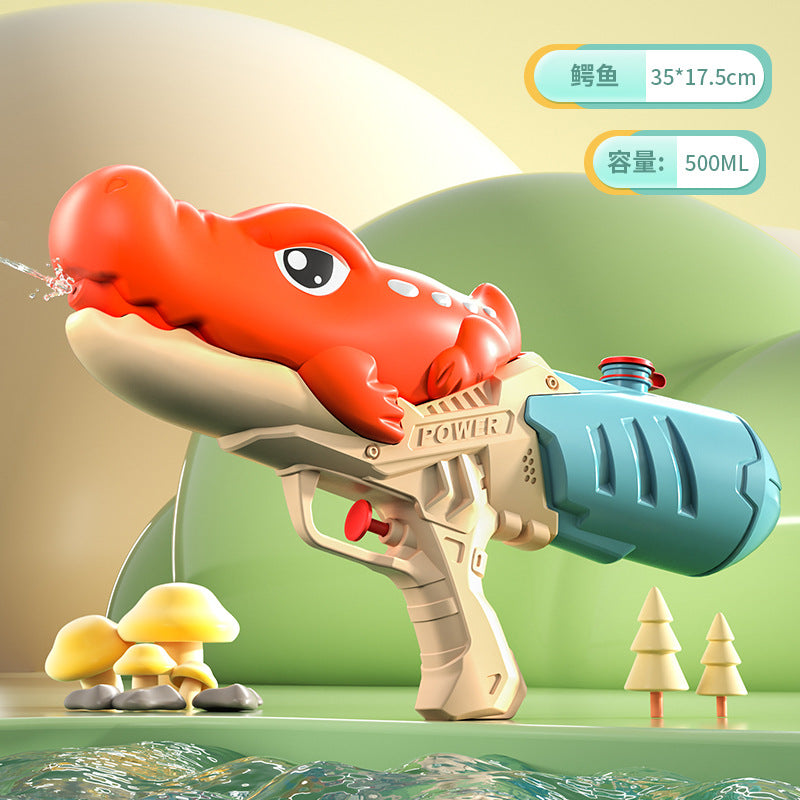 Double Nozzle Pull-Out Water Gun Toy - Cartoon Style Outdoor Water Play Kit