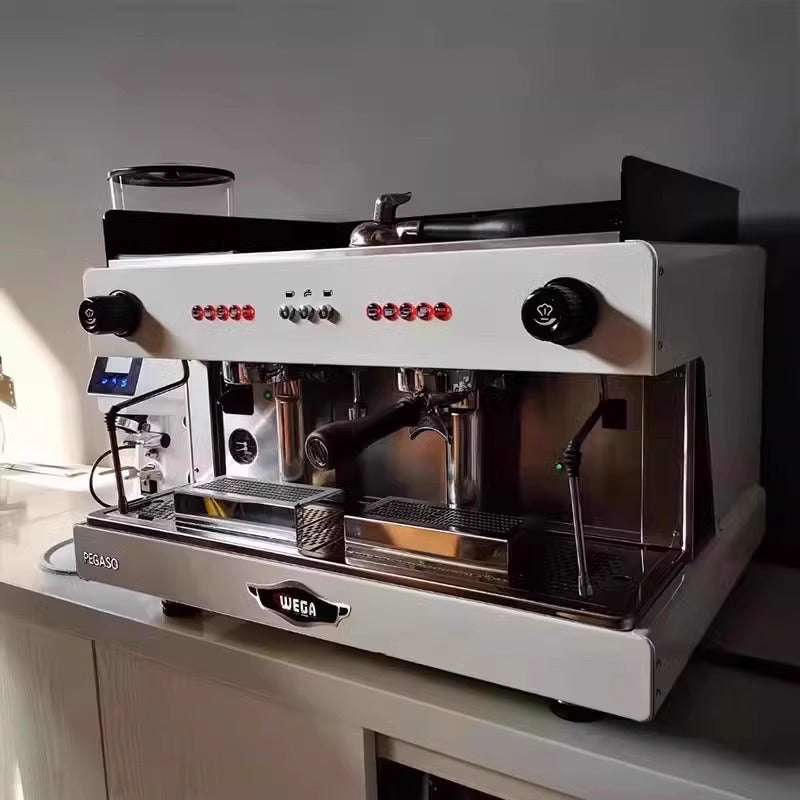 Wega Pegaso Commercial E61 Espresso Machine – Electro-Control, Single & Double Group Head (White / Black / Silver)
