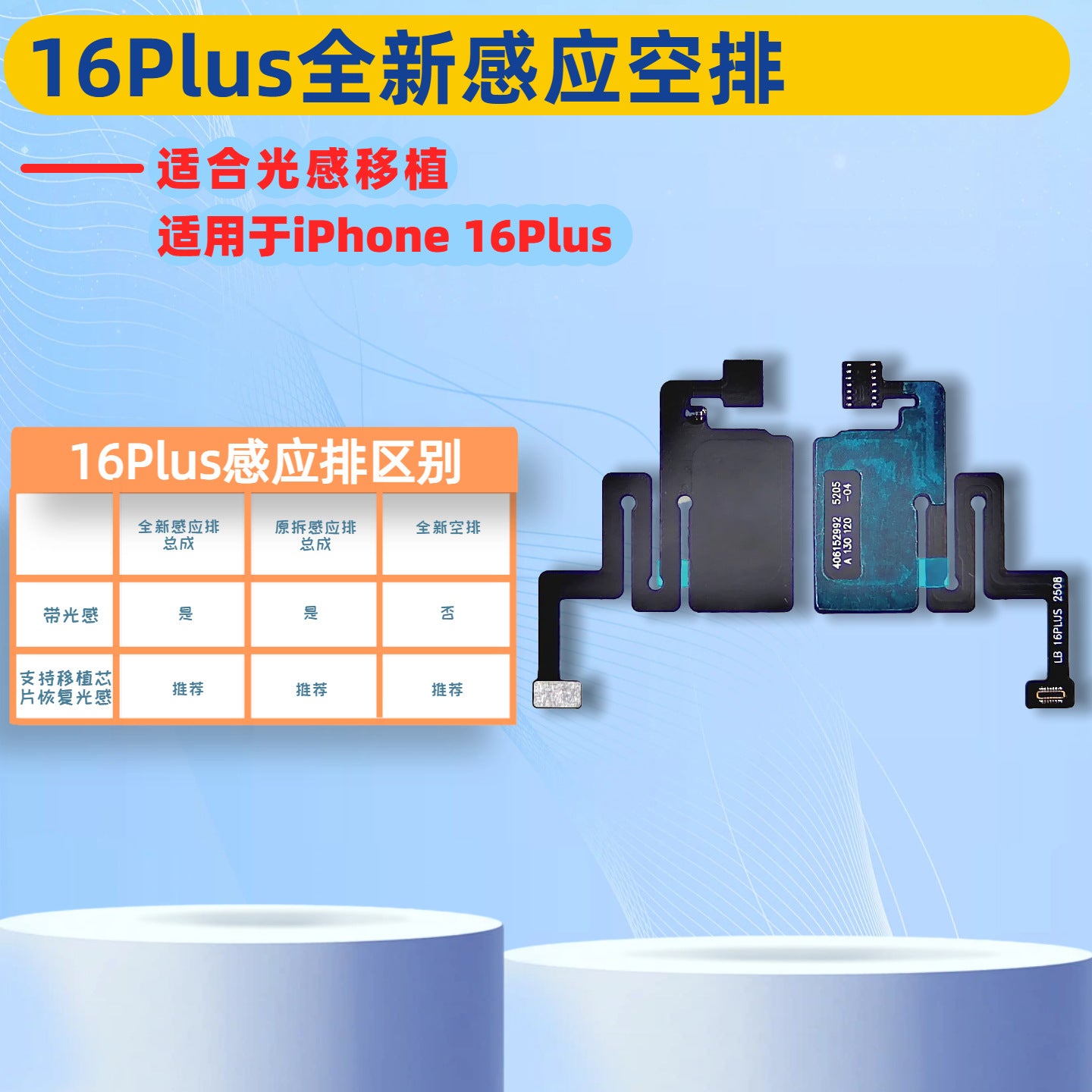 iPhone Earpiece Speaker and Proximity Sensor Flex Cable Replacement for iPhone X to 16 Series